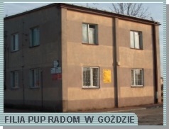 Zdjęcie przedstawia budynek, w którym mieści się Filia PUP w Goździe