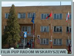 Zdjęcie przedstawia budynek, w którym mieści się Filia PUP w Skaryszewie